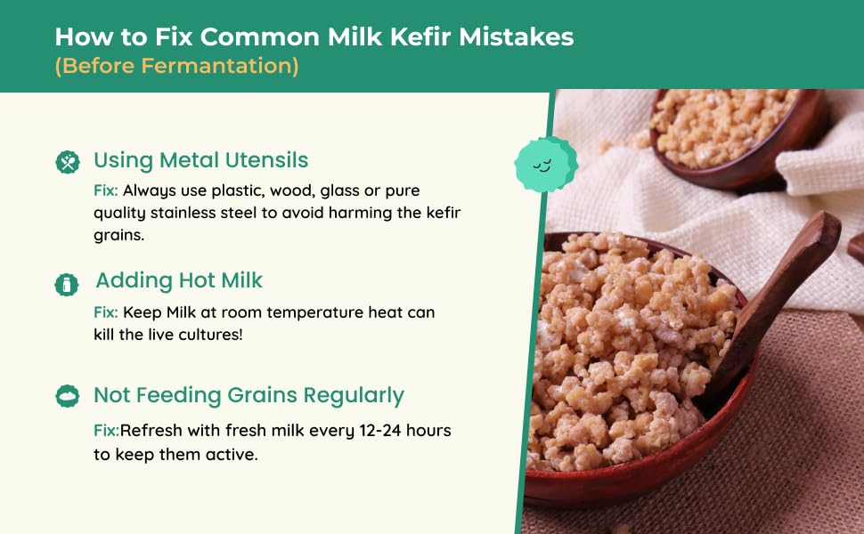 Kefir mistakes before fermentation